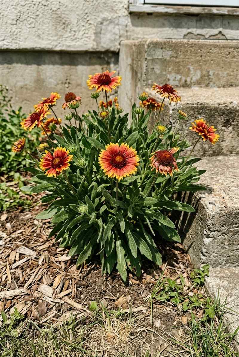 Blanket flower (Gaillardia) with red and yellow bicolor blooms