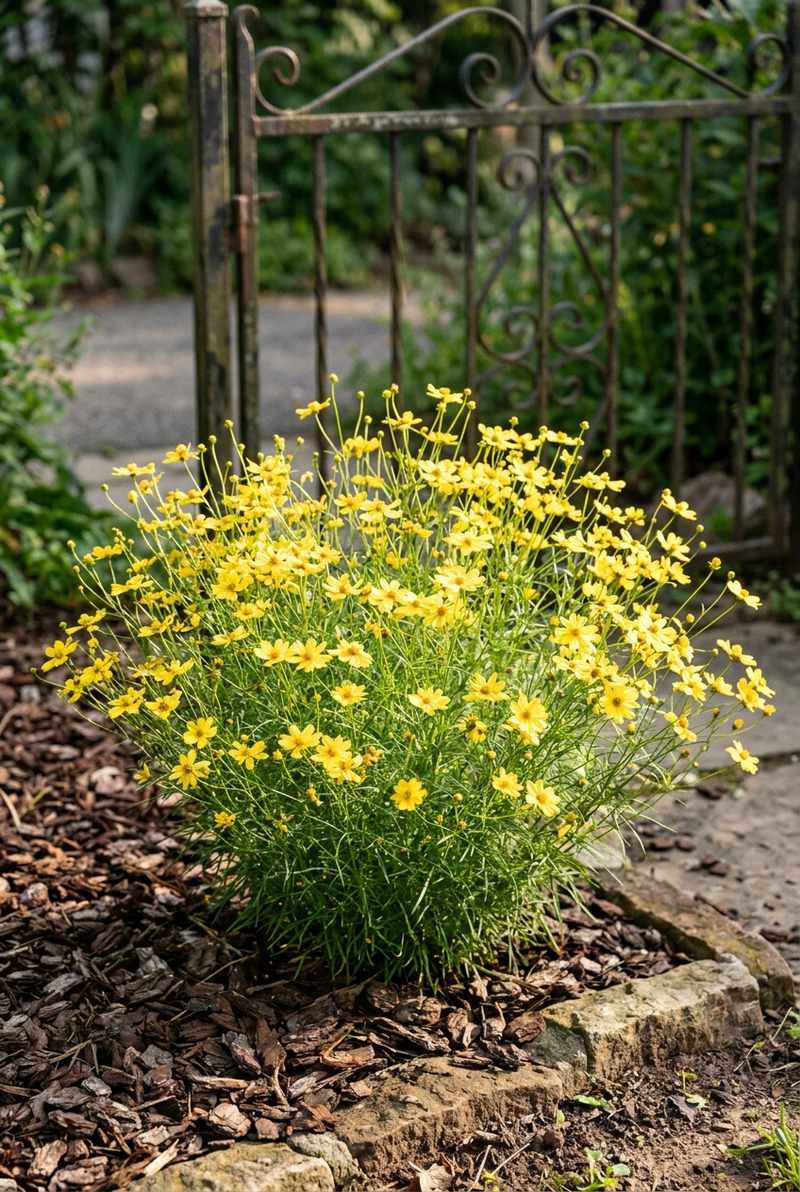 Coreopsis tickseed with bright yellow daisy flowers